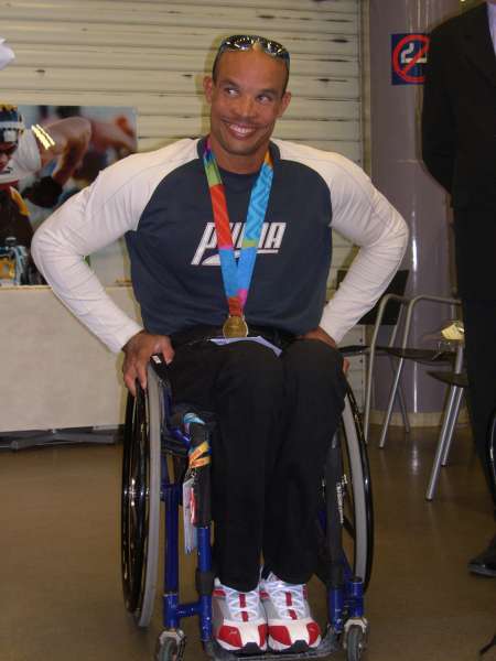 Retour en Prigord de Jol aprs les Jeux Paralympiques d'Athnes 2004